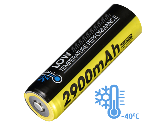 Аккумулятор литиевый Li-Ion 18650 Nitecore NL1829LTP 3.6V (2900mAh, -40°С), защищенный